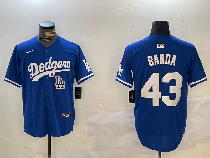 Men Los Angeles Dodgers #43 Banda Blue Game 2024 Nike MLB Jersey style 1211